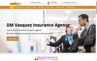 DM Vasquez Insurance Agency website
