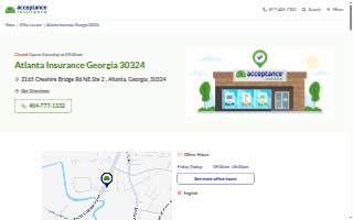 Acceptance Insurance of Atlanta website