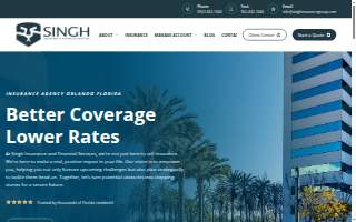 Singh Insurance and Financial Services website