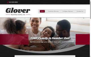 Glover Insurance Agency website