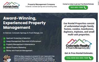 Colorado Realty and Property Management Denver website