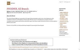 Wells Fargo Advisors of Phoenix website