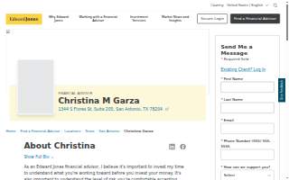 Edward Jones - Financial Advisor: Christina M Garza website