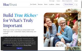 Blue Trust | Indianapolis Financial Advisors website