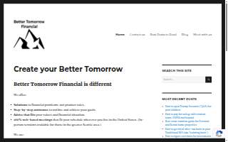 Better Tomorrow Financial website