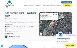 AIM Primary Care San Antonio - Walkers Way website