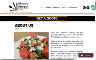 Awesome Catering DFW website
