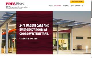 PRESNow 24/7 Urgent and Emergency Care - Coors website