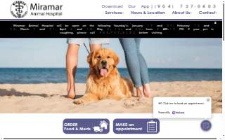 Miramar Animal Hospital of Jacksonville website