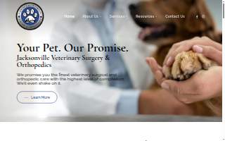 Jacksonville Veterinary Surgery and Orthopedics website