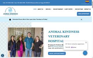Animal Kindness Veterinary Hospital website