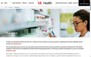U of L Health Pharmacy website
