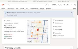 Walgreens Specialty Pharmacy of Louisville website