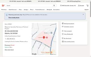 Walgreens Specialty Pharmacy at Piedmont Hospital website