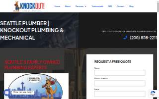 Knockout Plumbing & Mechanical LLC website