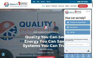 Quality 1 Energy Systems Heating & Air Conditioning website