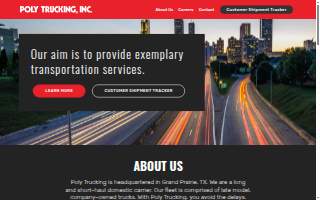 Poly Trucking, Inc. of Dallas website