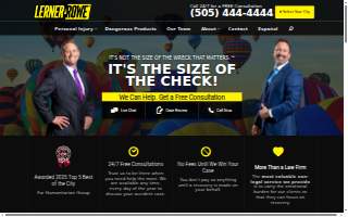 Lerner and Rowe Injury Attorneys of Albuquerque website