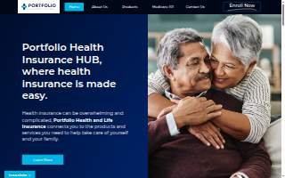 Portfolio Health and Life Insurance website