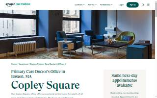 One Medical Primary Care Clinic - Copley Square website