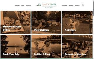 Sandy Pines Rv Resort website