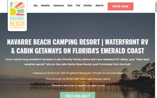 Navarre Beach Campground website