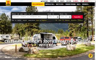Koa Campgrounds of Twin Mountain website