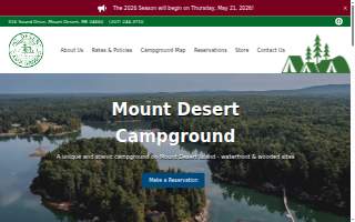 Mt Desert Camp Ground website