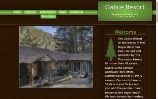 Galice Resort & Raft Trips website