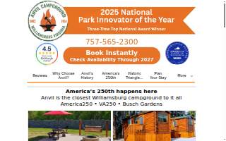 Anvil Campgrounds website