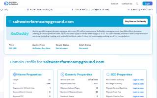 Saltwater Farm Campground website