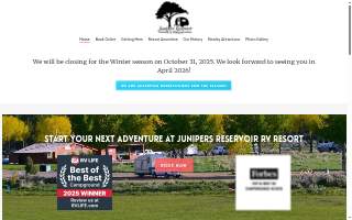 Junipers Reservoir Rv Resort website