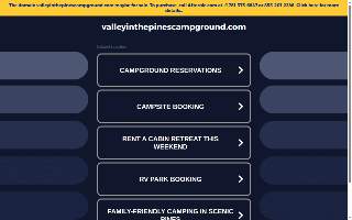 Valley In The Pines Campground website