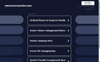 Nature's Camp Site website