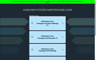 Hide-a-way Cove Campground website