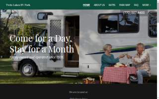 Twin Lakes Park & Rv website