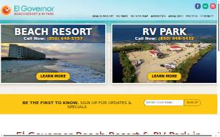 El Governor Rv Park website