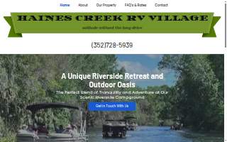 Haines Creek Rv Village website