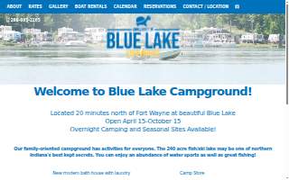 Blue Lake Campground website