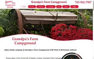 Grandpa's Farm Camp Ground website