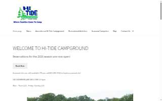 Hi-tide Recreation website