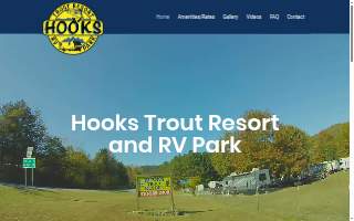 Hooks Rv & Trout Resort website