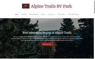 Alpine Trails Rv Park website