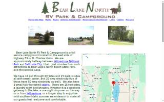 Bear Lake North Rv Park Camp website