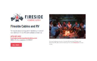 Fireside Rv Park & Cabins website