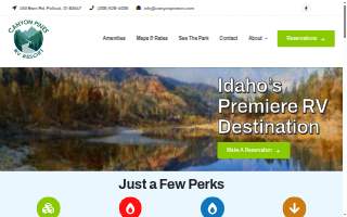 Canyon Pines Rv Resort website