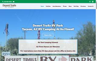 Desert Trails Rv Park website