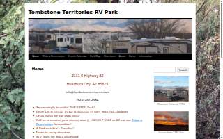 Tombstone Territories Rv Park website