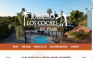 Rancho Los Coches Rv Park website