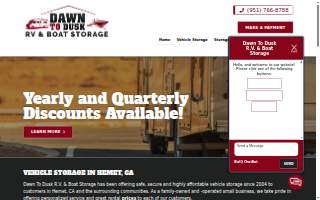 Dawn To Dusk Rv & Boat Storage website